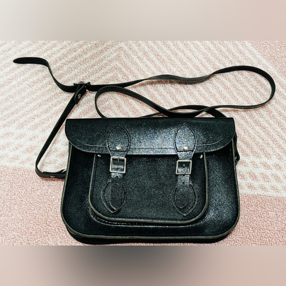 Cambridge Satchel Company bag in black metallic glitter